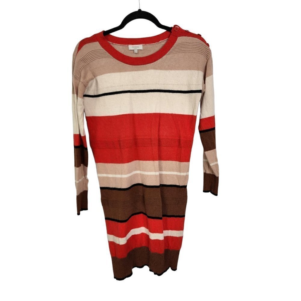 Hobbs‎ London Lambswool Cashmere Angora Blend Sweater Dress Long Sleeve US 6